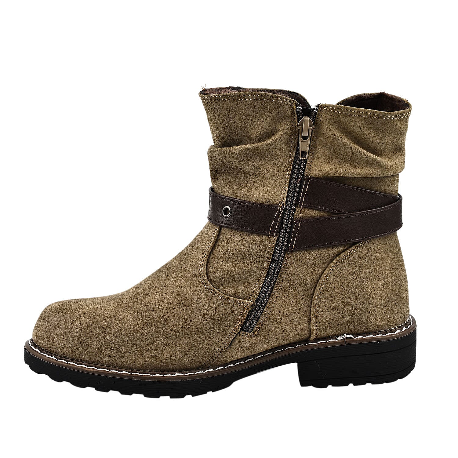 Pia Faux Fur Ladies Boots - Black