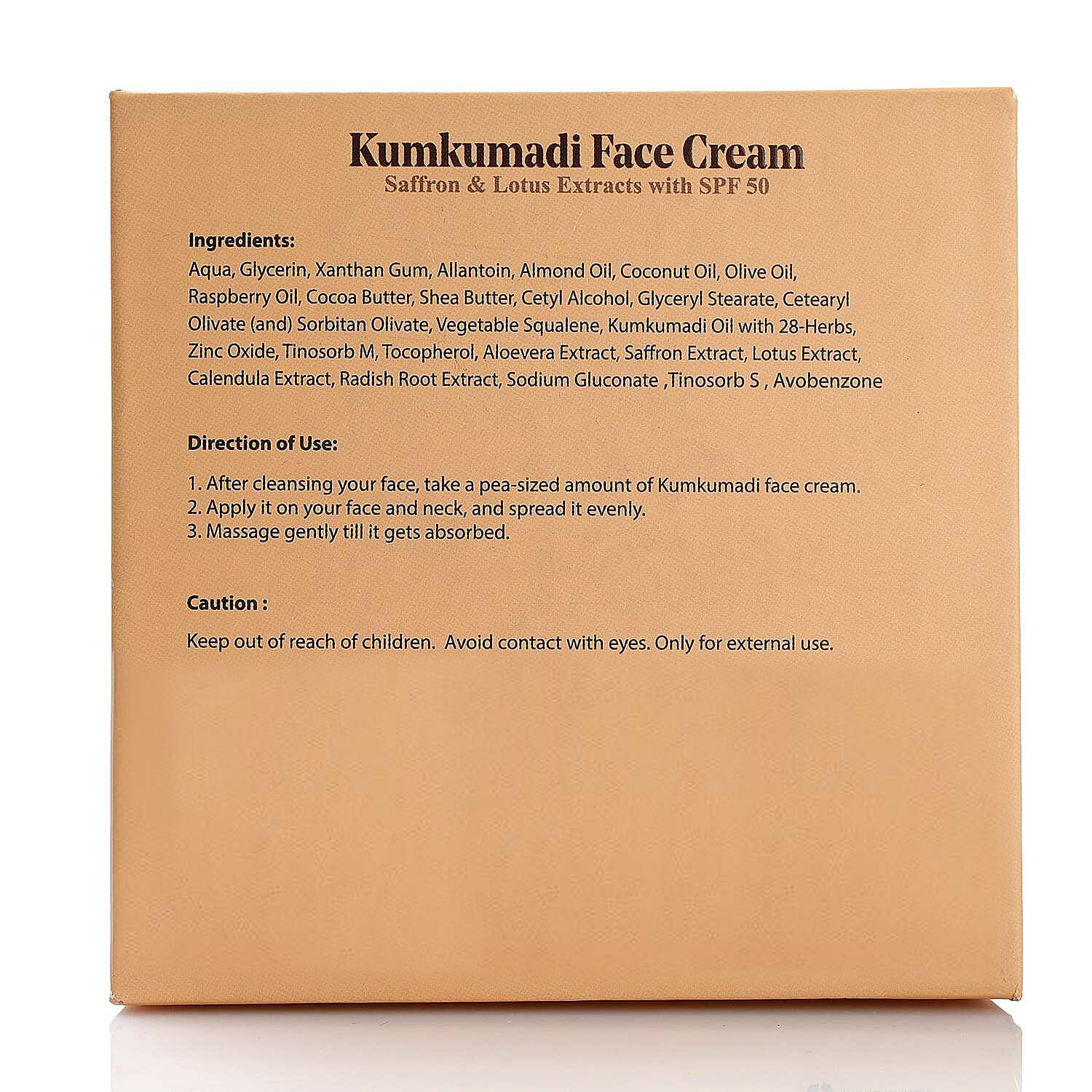 Kumkumadi Face Cream With SPF 50 - 100ml