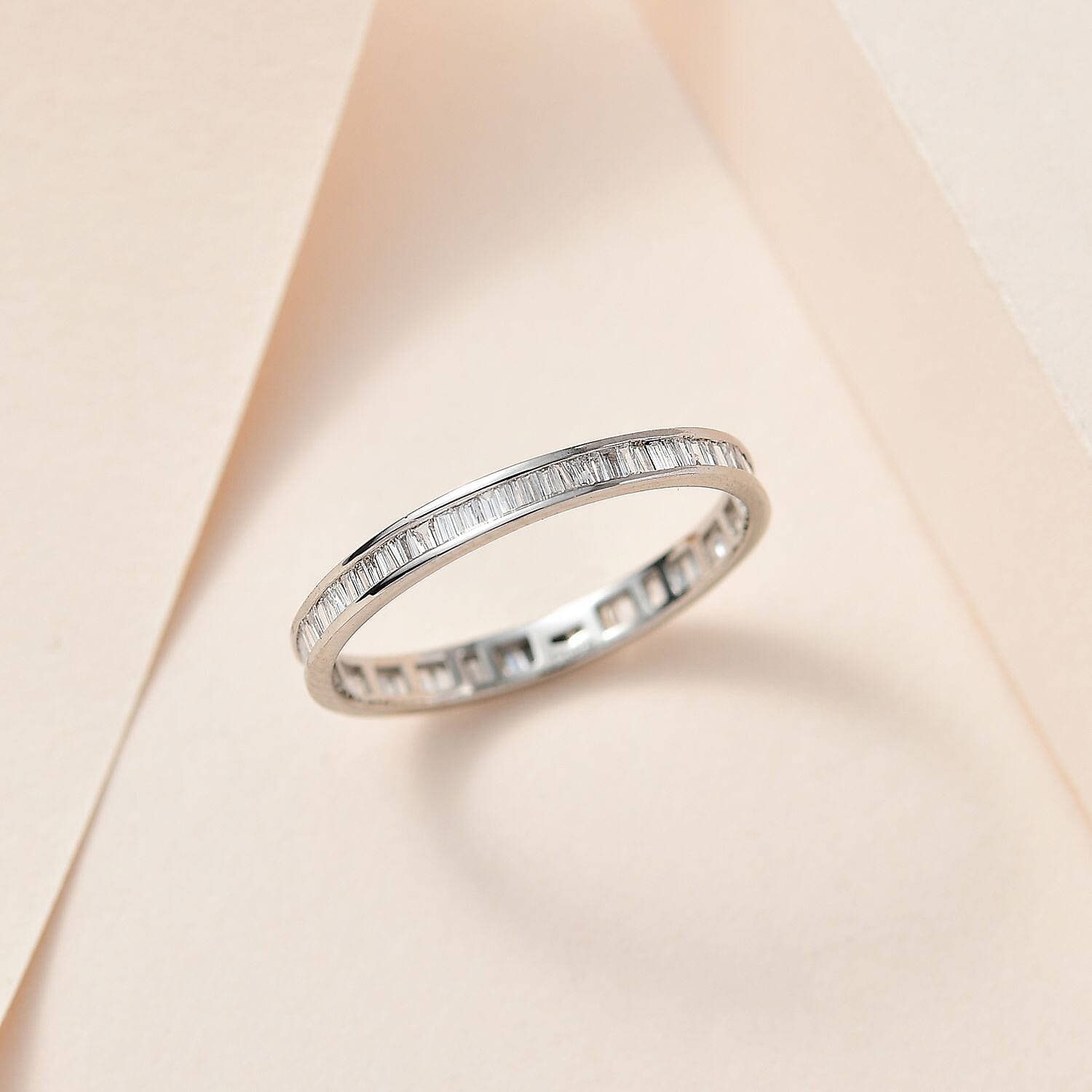 Signature Collection - 950 Platinum SGL Certified (I1-G-H)  Diamond Ring 0.50 Ct.