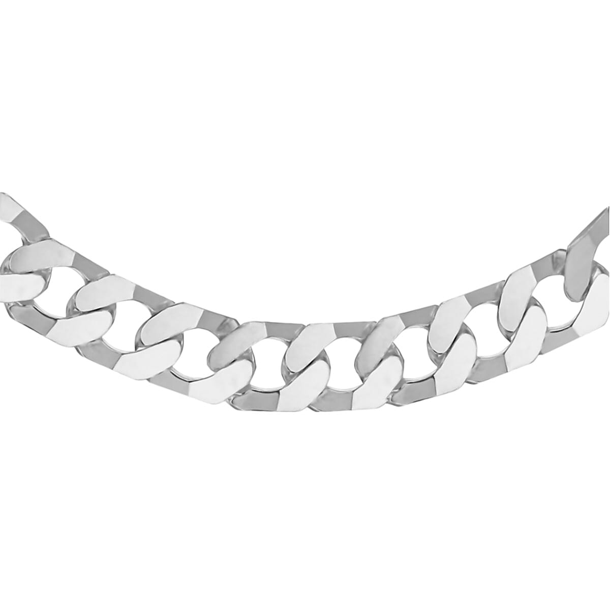 Italian Close Out-Sterling Silver Curb Necklace (Size - 20), Silver Wt. 30.00 Gms