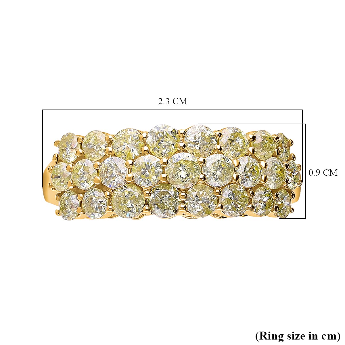 Close Out Deal - 14K Yellow Gold Natural INTENSE Yellow Diamond Ring 2.00 Ct