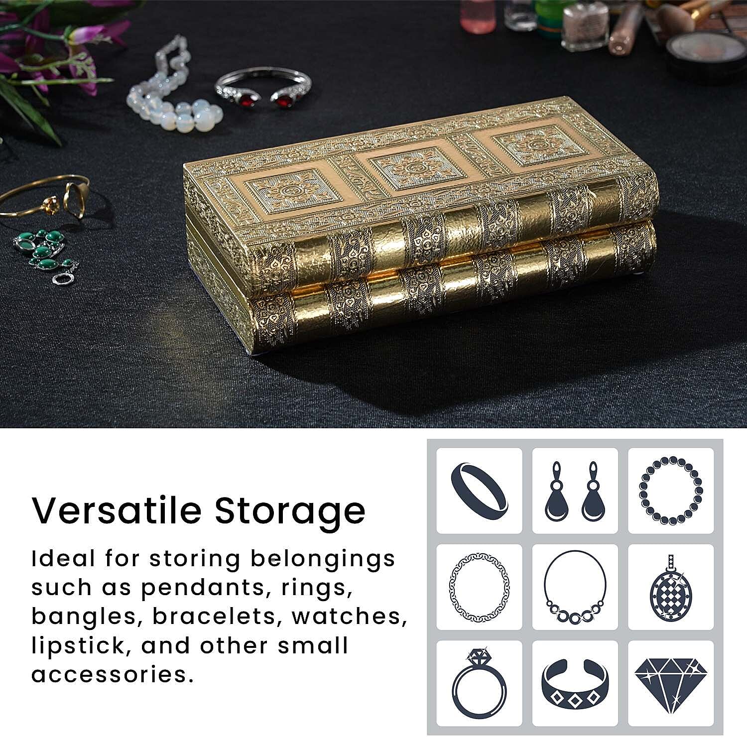 Handcrafted Oxidized Aluminium Storage/Jewelry Box with Mirror - Copper