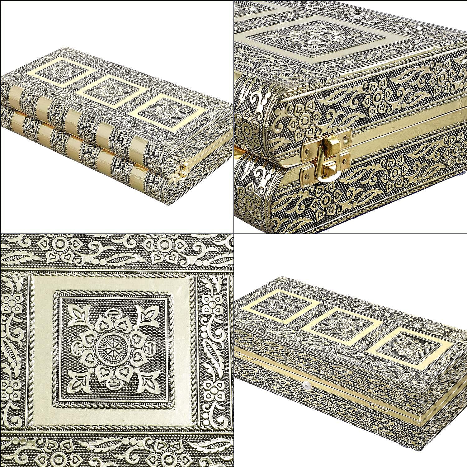 Handcrafted Oxidized Aluminium Storage/Jewelry Box with Mirror - Copper