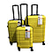 Bordlite Set of 3 - Durable Hard Shell 4 Wheel Suitcases with Soft Grip Handles- Green