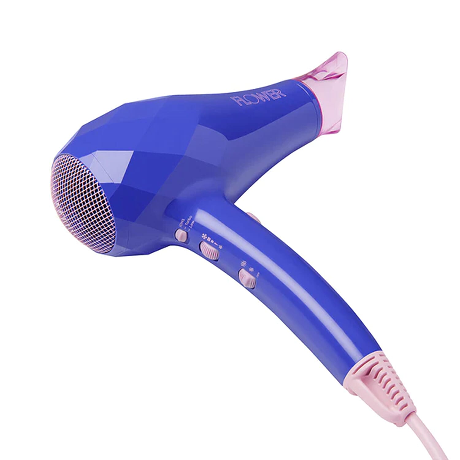 Flower Beauty by Drew Barrymore Ionic Energy Efficient Pro Hair Dryer with 2 Heat Settings and Adjustable Airflow