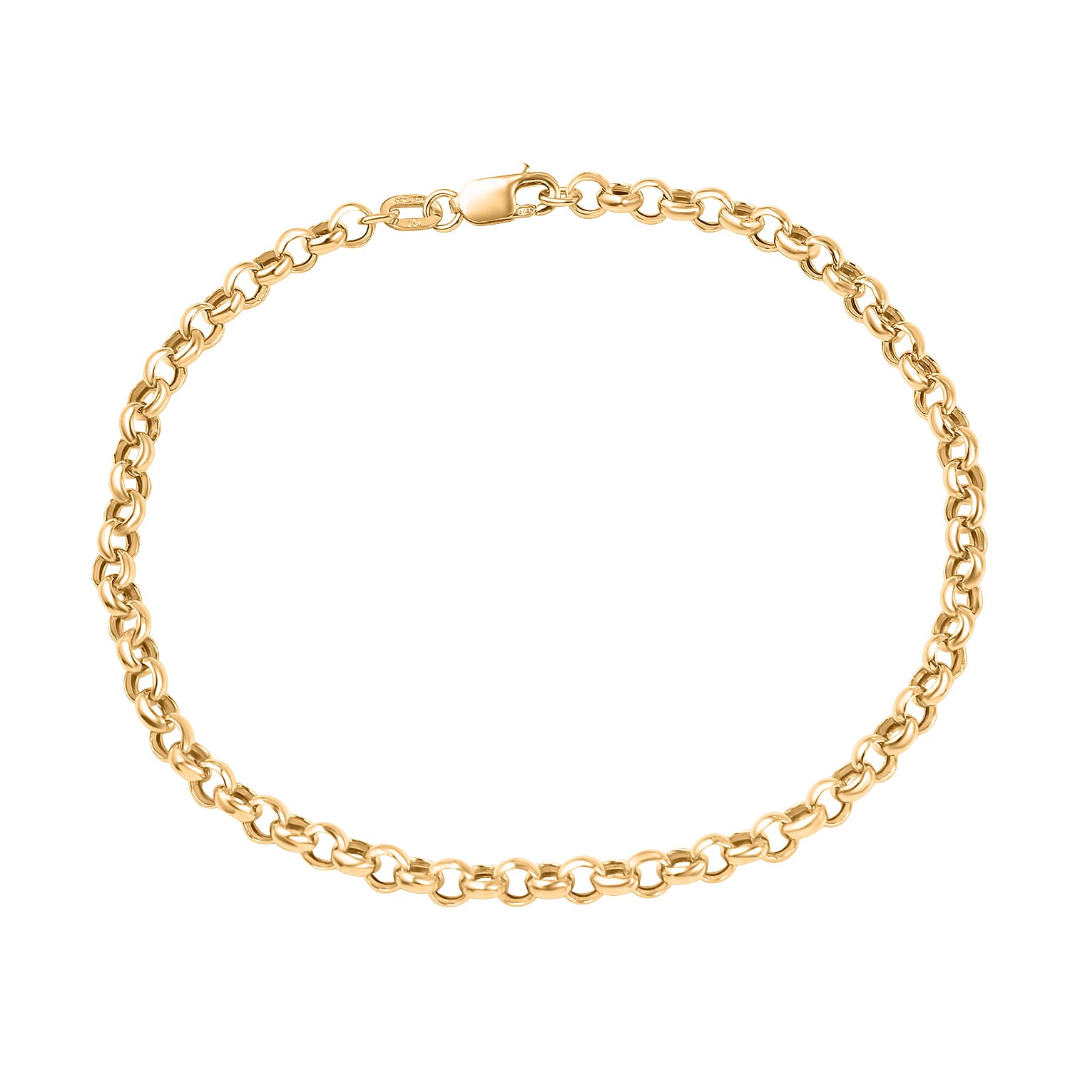 Closeout Deal - 9K Yellow Gold Belcher Bracelet (Size - 7)