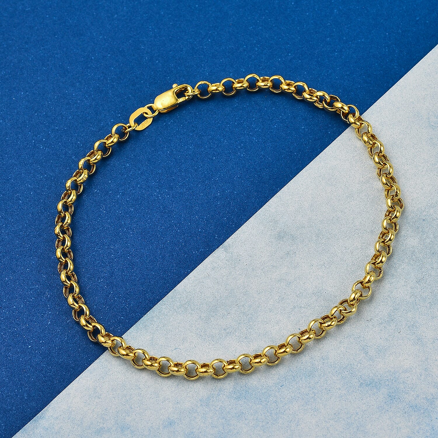 Closeout Deal - 9K Yellow Gold Belcher Bracelet (Size - 7)