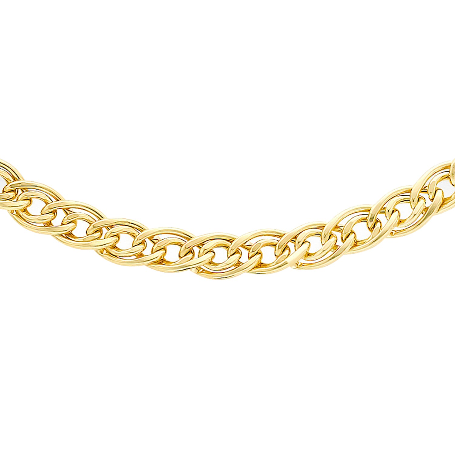JCK Vegas Deal - 9K Yellow Gold Double- Curb Chain (Size - 18), Gold Wt. 7.01 Gms