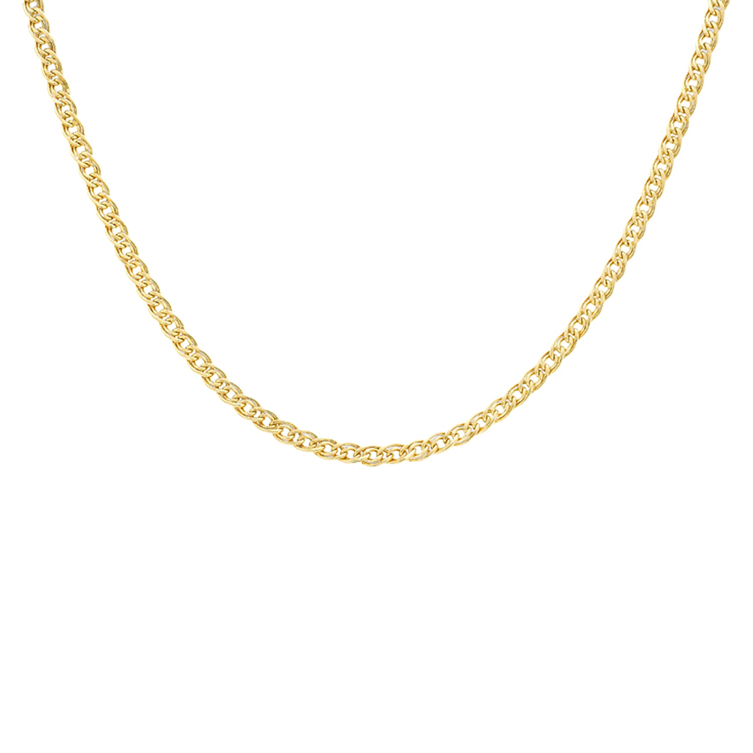 JCK Vegas Deal - 9K Yellow Gold Double- Curb Chain (Size - 18), Gold Wt. 7.01 Gms