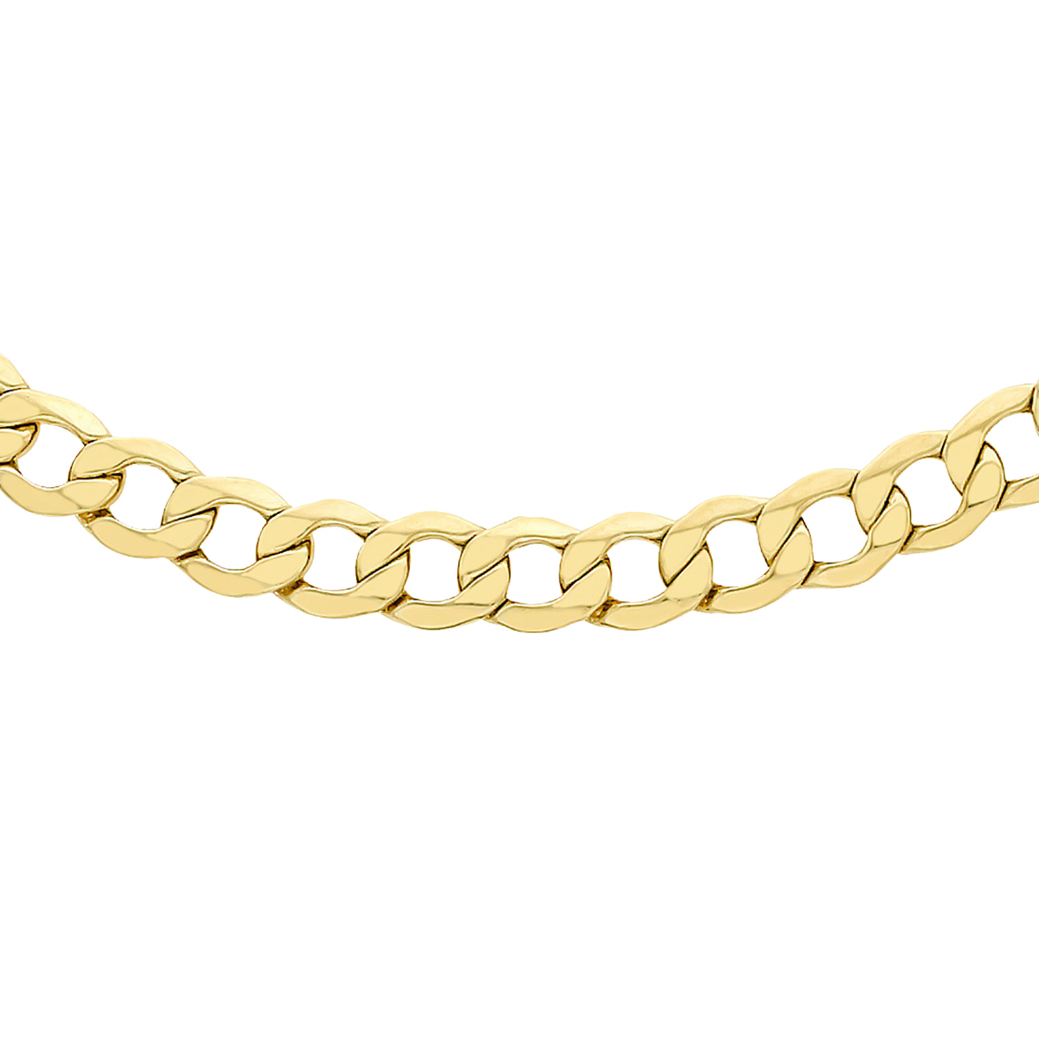 9K Yellow Gold 6 Sided Curb Chain (Size - 24), Gold Wt. 8.45 Gms