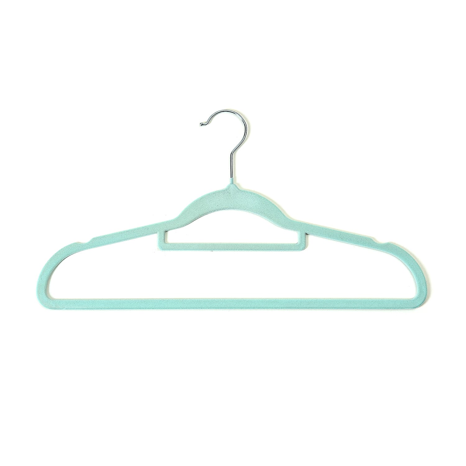 Set of 24 Velvet Hangers with 360-Degree Swivel Hook - Green