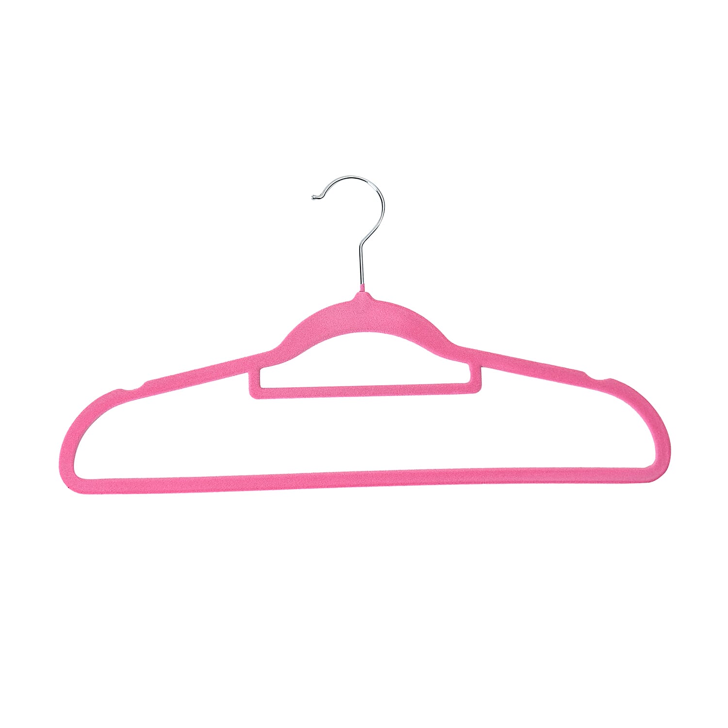 Set of 24 Antislip Velvet Hangers - Pink