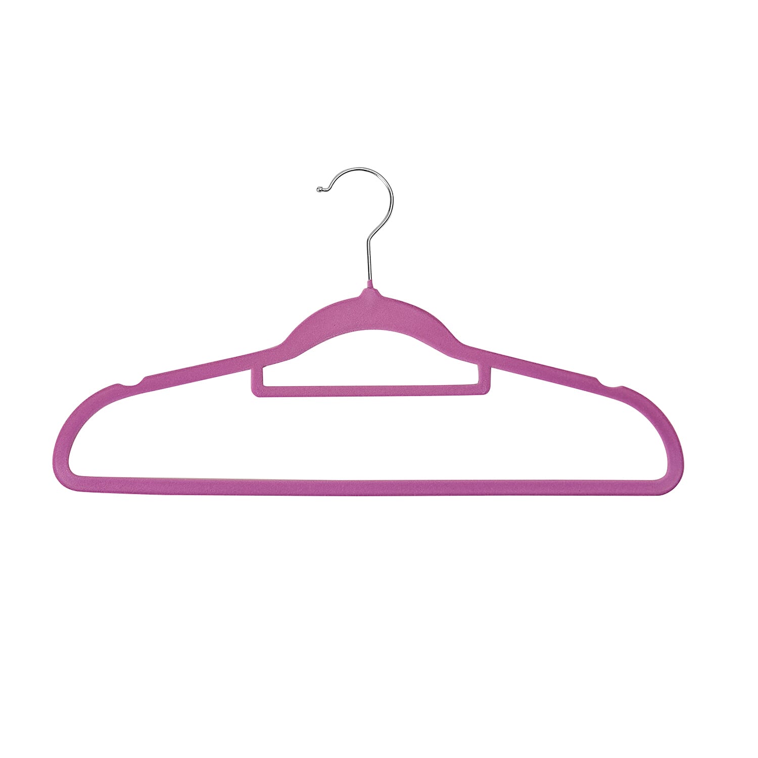 Set of 24 Antislip Velvet Hangers - Purple
