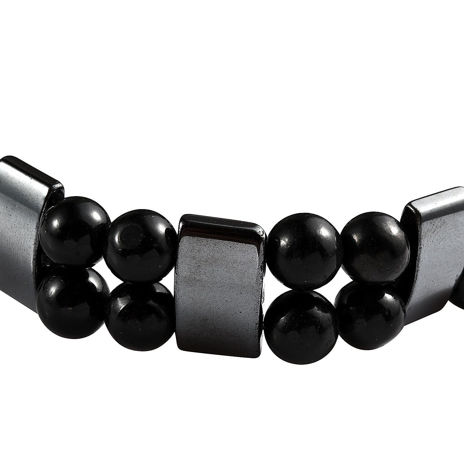 Hematite Black Shungite Bracelet (Size 7.5) 123.00 Ct.