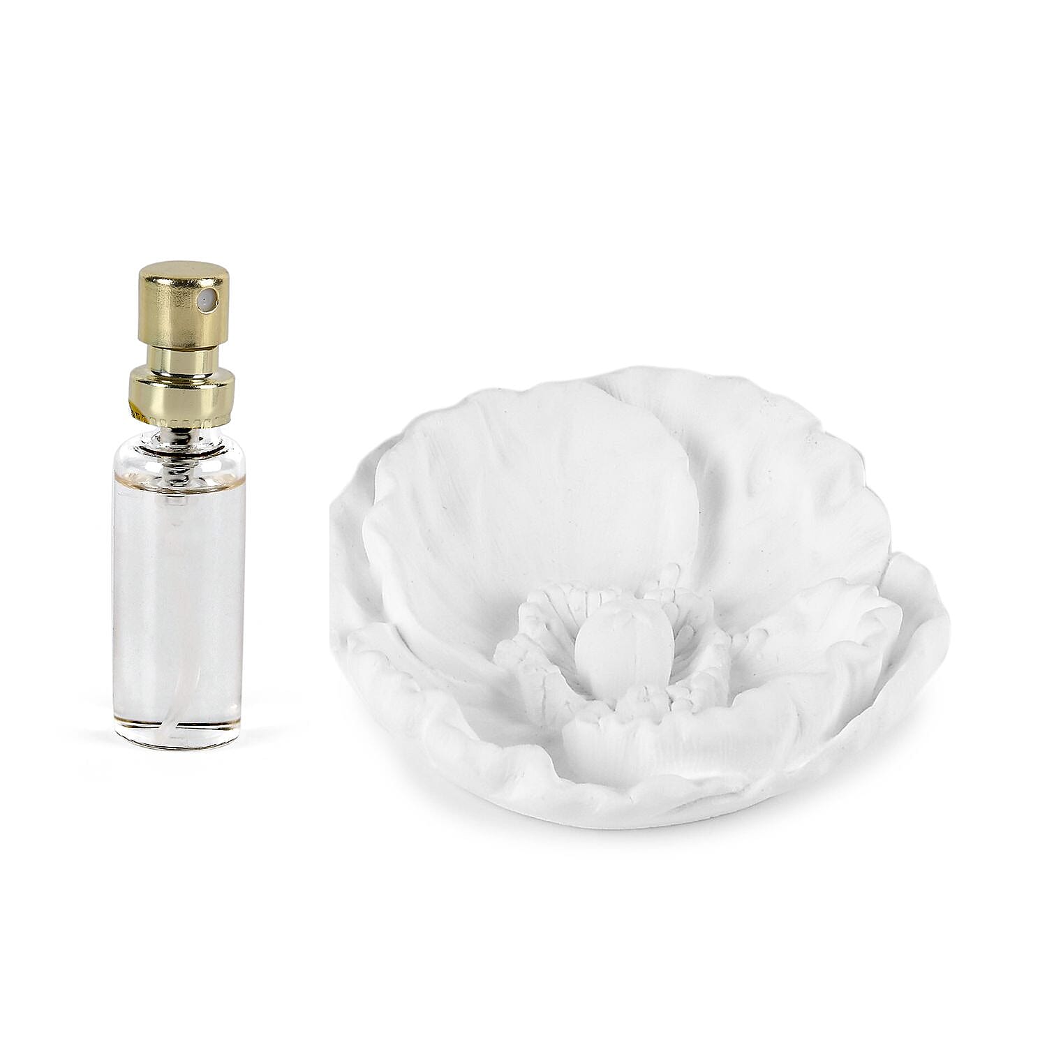 Ornamentally Carved Decor Piece with Essential Oil - Rose (10ml)