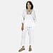 TAMSY Pure Cotton Elasticated Waist Cropped Trouser