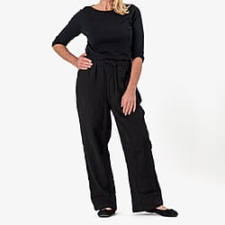 Tamsy Pure Cotton Casual Elasticated Waist Trousers