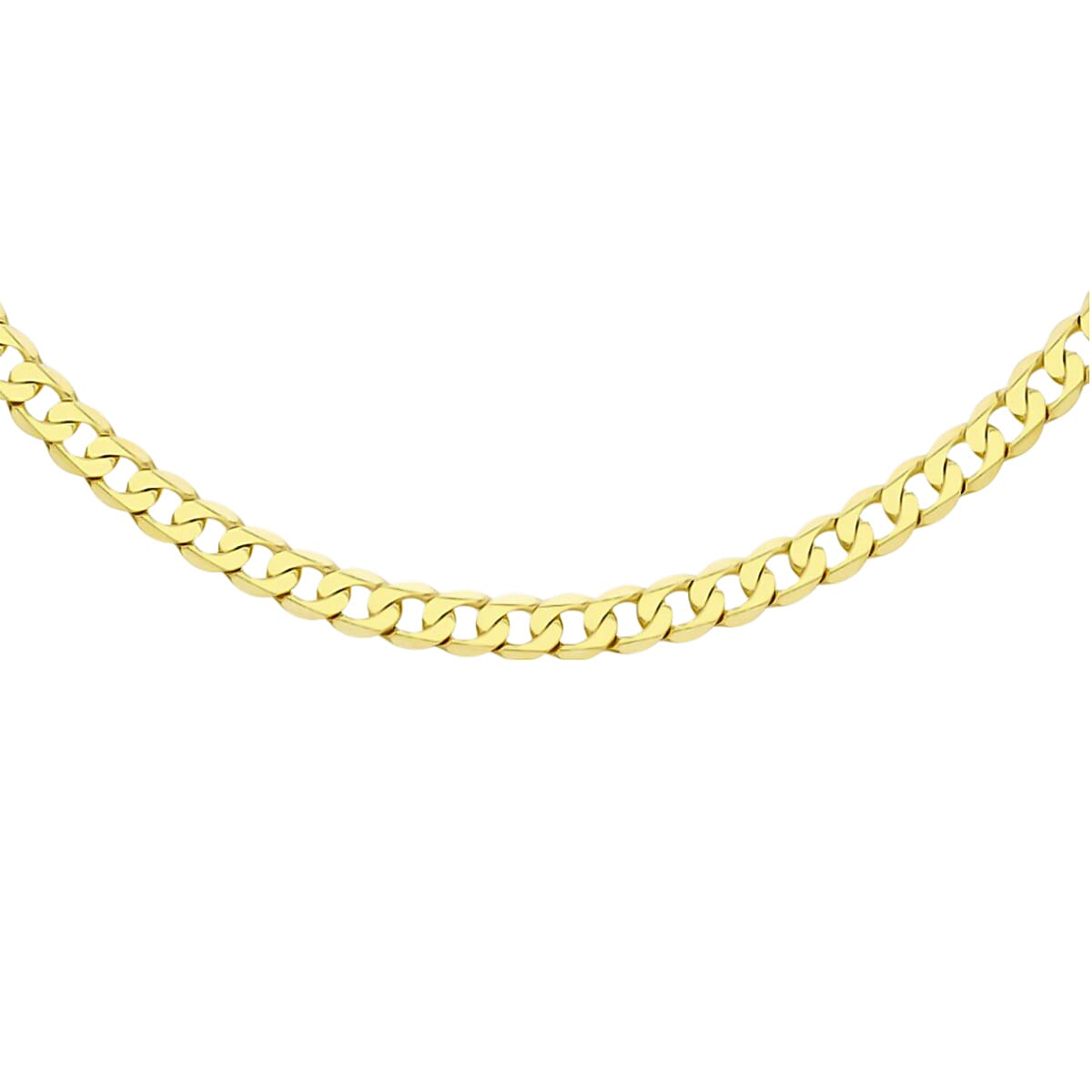 RACHEL GALLEY - Gold Plated Sterling Silver Curb Necklace (Size - 24), Silver Wt. 18 Gms