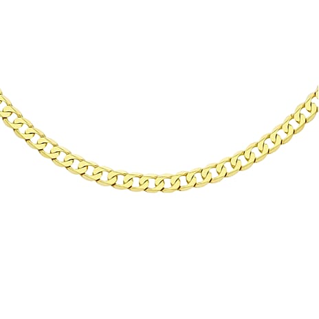 RACHEL GALLEY - Gold Plated Sterling Silver Curb Necklace (Size - 24), Silver Wt. 18 Gms