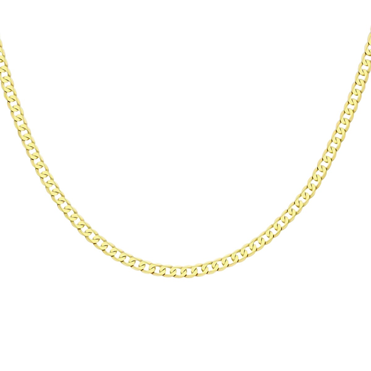 RACHEL GALLEY - Gold Plated Sterling Silver Curb Necklace (Size - 24), Silver Wt. 18 Gms