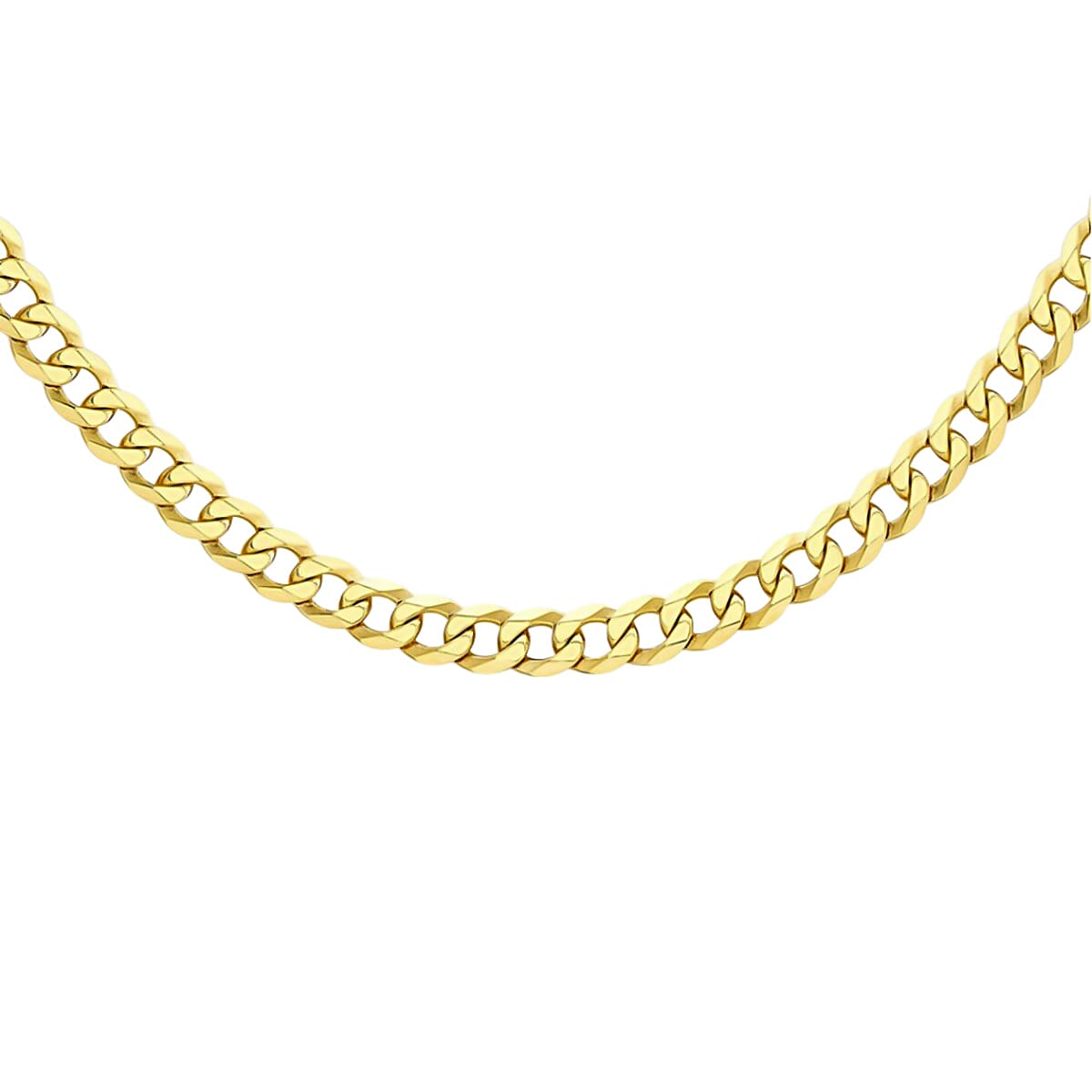 RACHEL GALLEY - Gold Plated Sterling Silver 6MM Curb Chain Necklace with Lobster Clasp 22 Inch