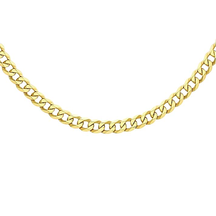 RACHEL GALLEY - Gold Plated Sterling Silver 6MM Curb Chain Necklace with Lobster Clasp 22 Inch