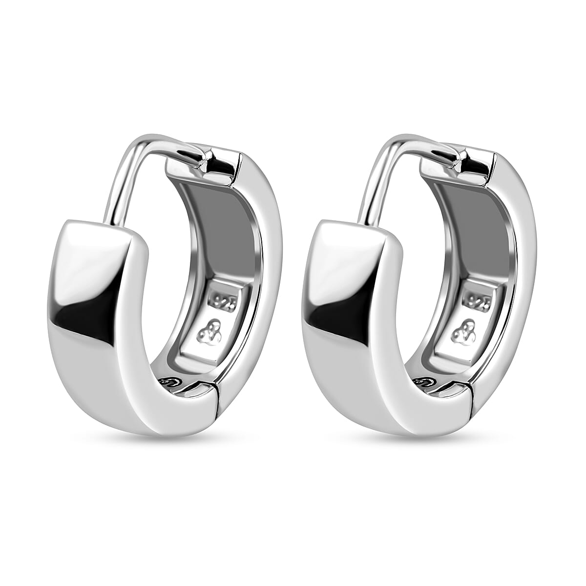 Sterling Silver Hinged Hoop Earrings