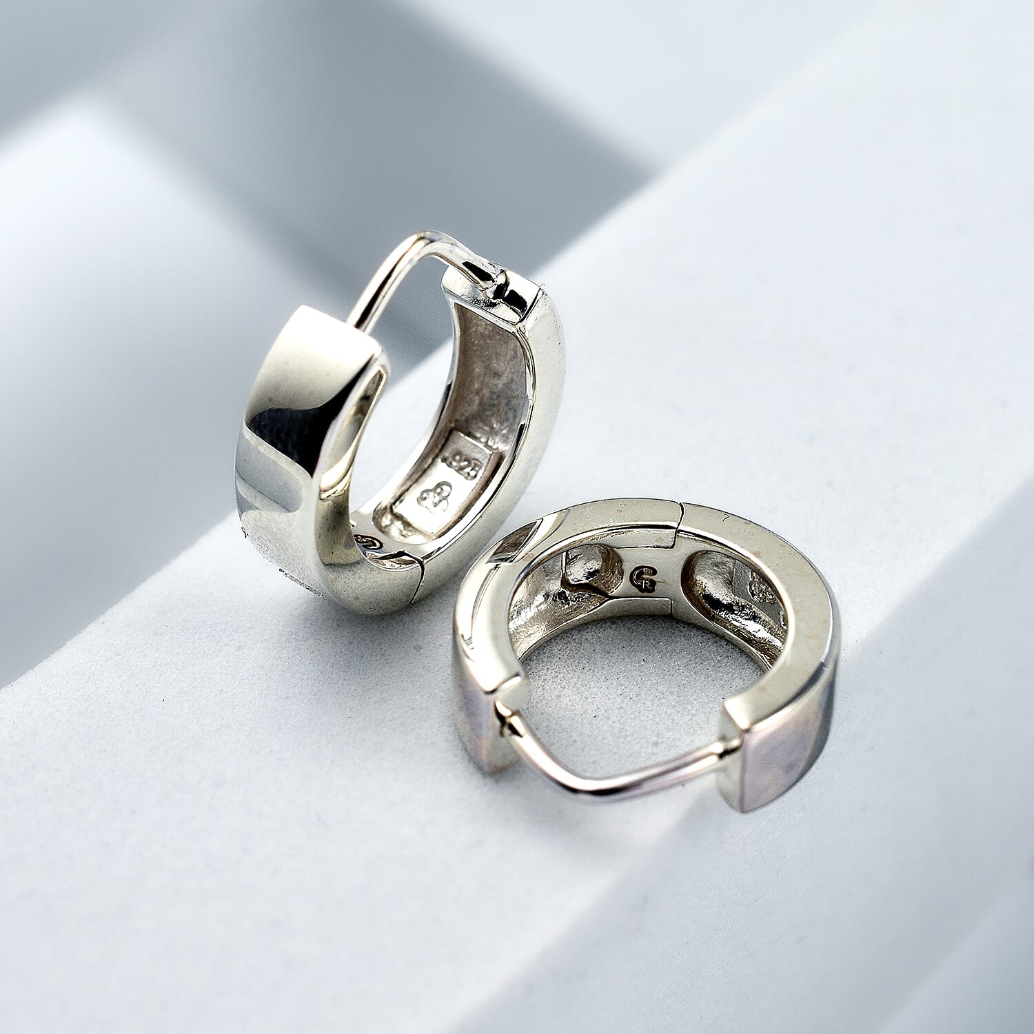 Sterling Silver Hinged Hoop Earrings