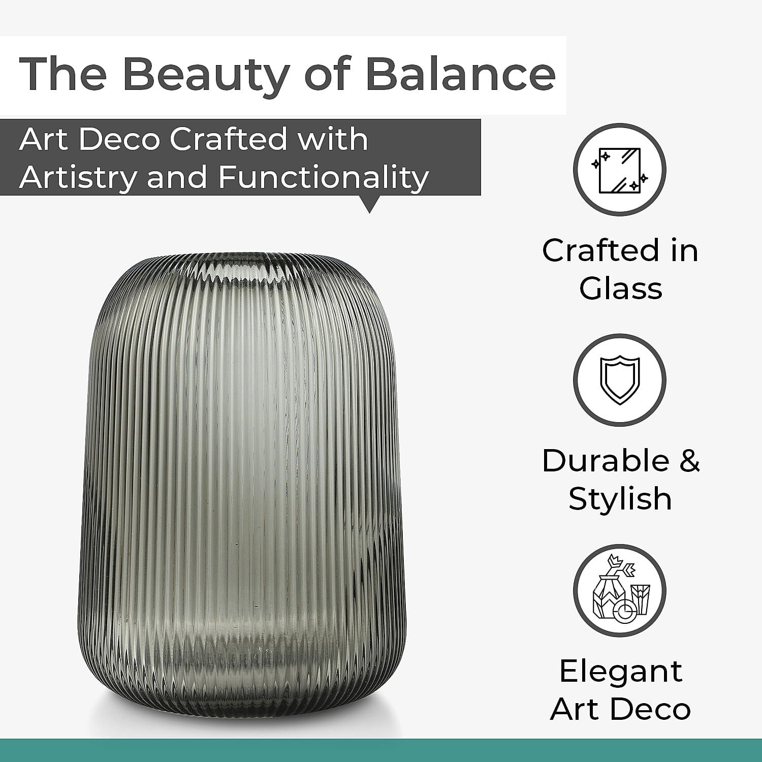 Vase (Size 1x15x20 cm) - Green