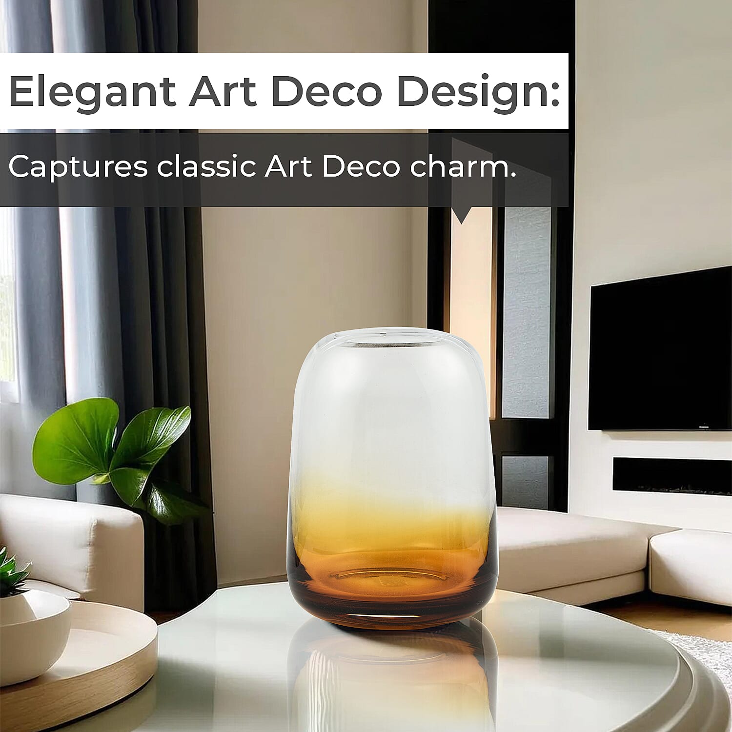 Alnwich Small Glass Vase (Cinnamon) - Smoke Tan