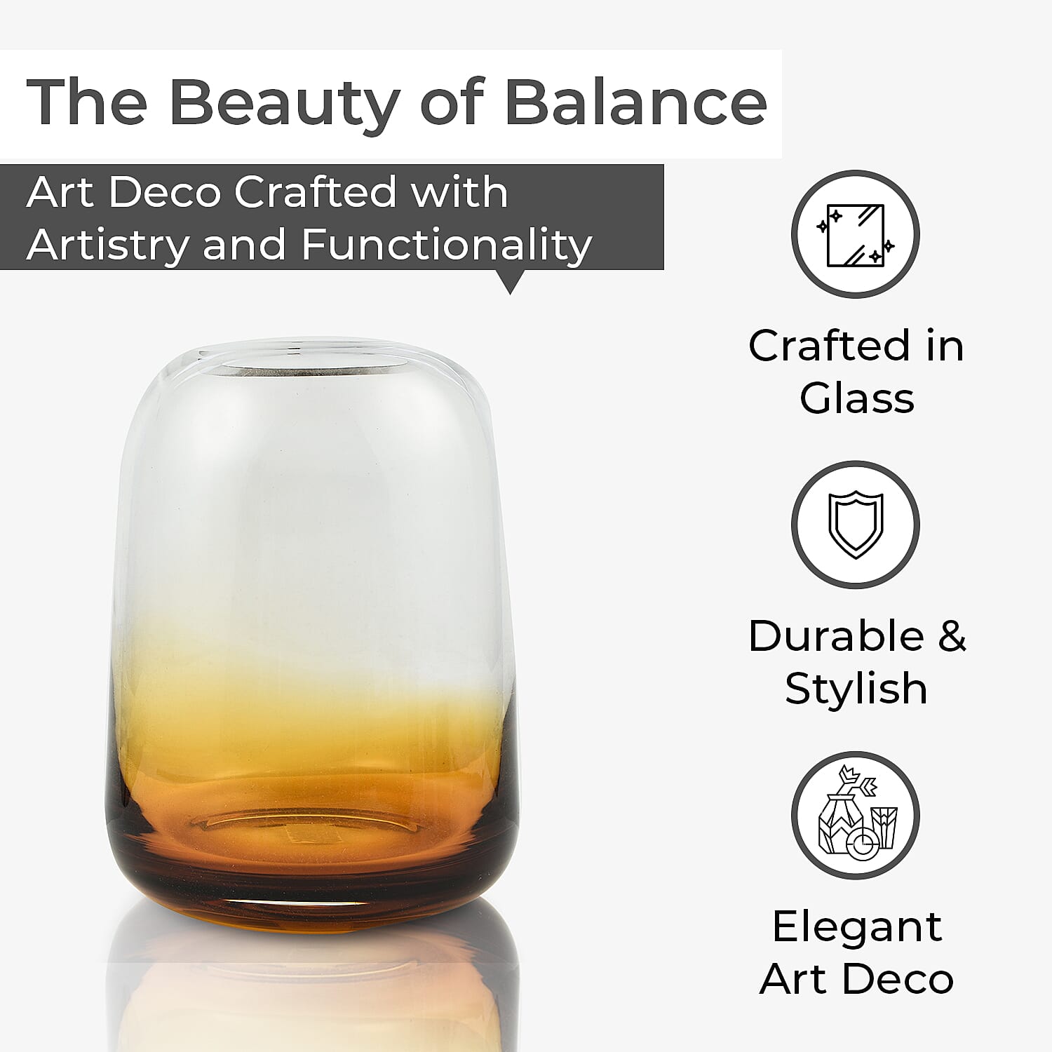 Alnwich Small Glass Vase (Cinnamon) - Smoke Tan