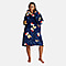 Frenchie Luxury Fleece Snuggle Womens Hoodie (One Size) - Navy