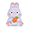 Money Bank with a Rabbit Holding a Carrot - Pink