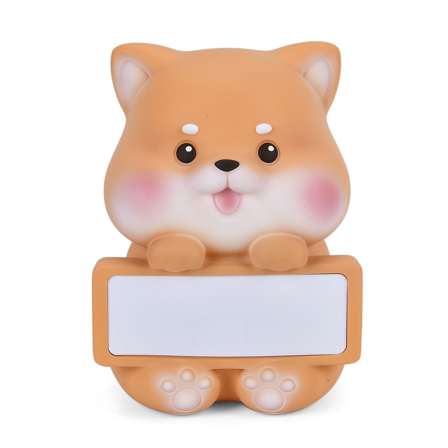 Money Bank Dog Holding a Whiteboard