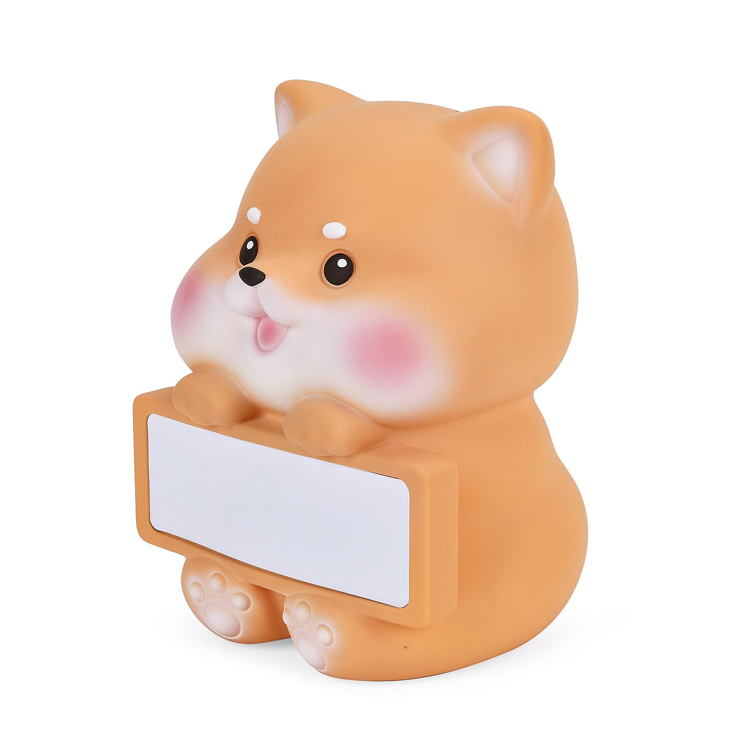 Money Bank Dog Holding a Whiteboard