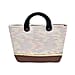 Pure Cotton Knitted Handbag with Wooden Handle