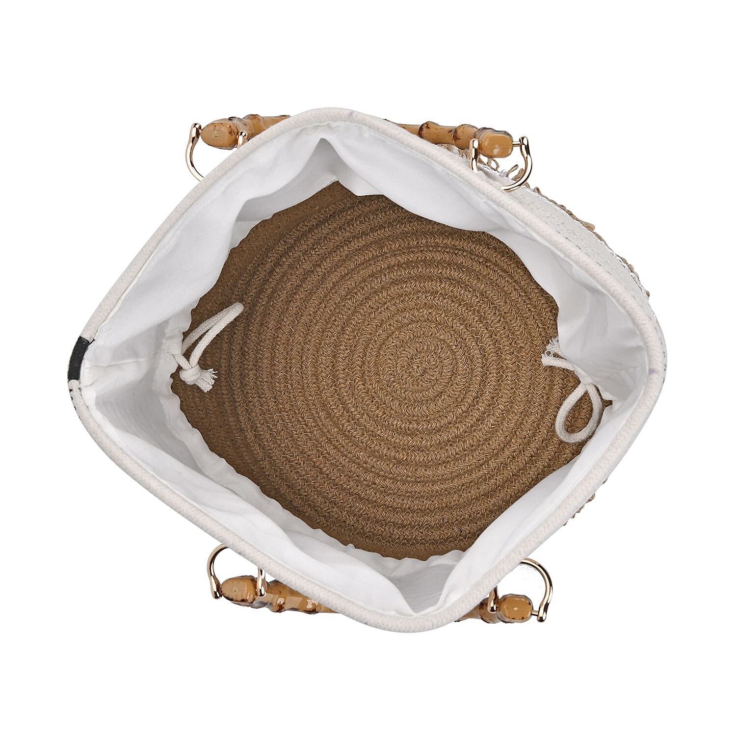 100% Cotton Knitted Summer Picnic Bag - Black