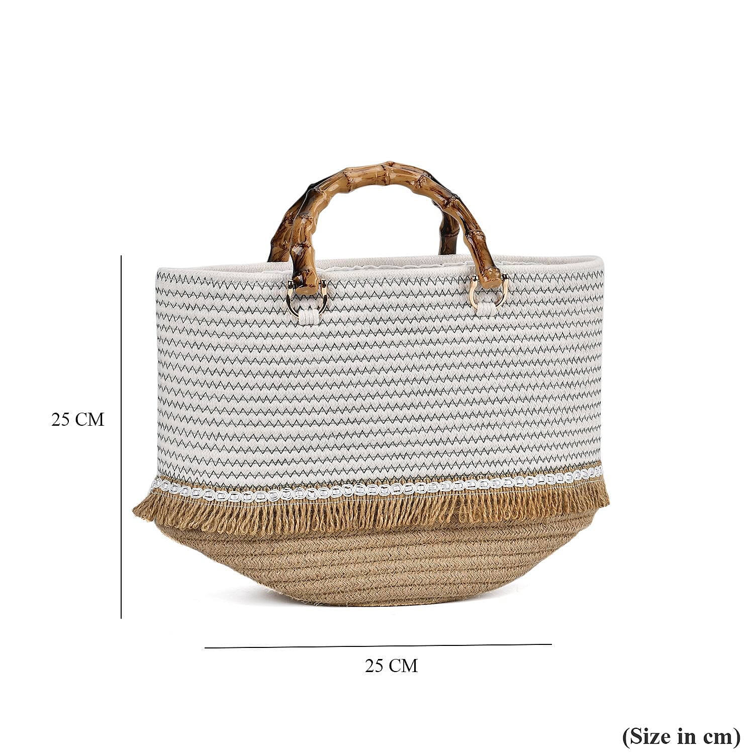 100% Cotton Knitted Summer Picnic Bag - Green