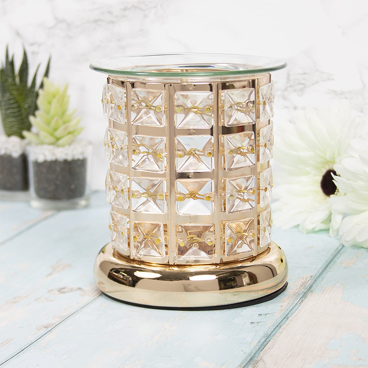 Lesser & Pavey Crystal Design Desire Wax-Oil Warmer - Gold