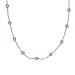 Peach Pearl Finest Austrian Crystal Necklace (Size - 20) in Platinum Overlay Sterling Silver
