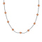 Peach Pearl Finest Austrian Crystal Necklace (Size - 20) in Platinum Overlay Sterling Silver