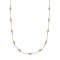 Cream Rose Finest Austrian Crystal Necklace (Size - 20) in Platinum Overlay Sterling Silver