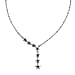 Diamond Star Necklace (Size - 18) in Platinum Overlay Sterling Silver