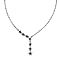 Diamond Stars Necklace (Size - 18) in Platinum Overlay Sterling Silver