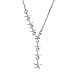 Diamond Star Necklace (Size - 18) in Platinum Overlay Sterling Silver