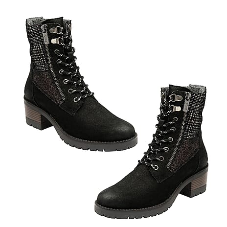 Oklahoma Mens Leather Shoes (Size 6) - Black