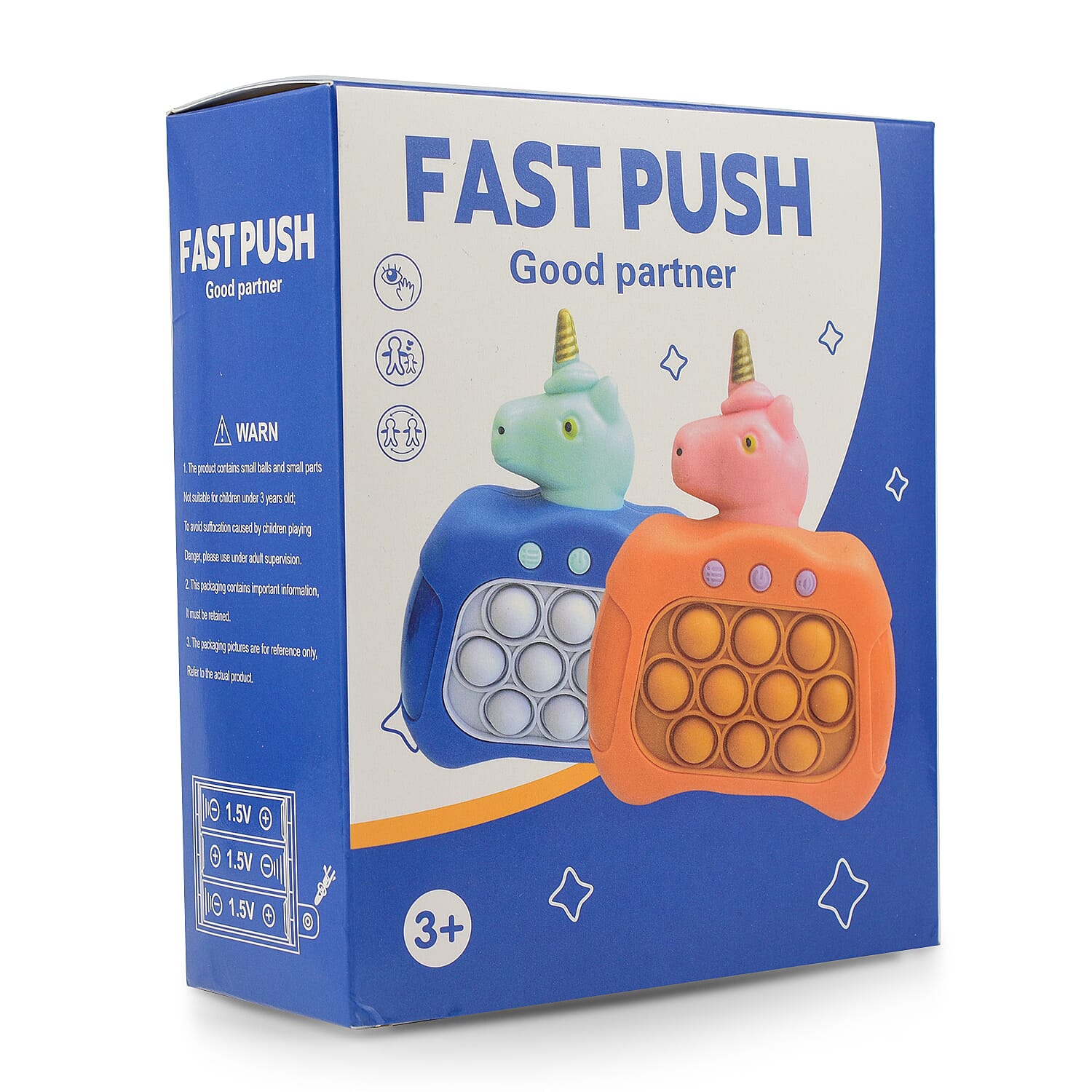 Fast Push Unicorn Pop It Game - AAA Battery (Battery Not Included)