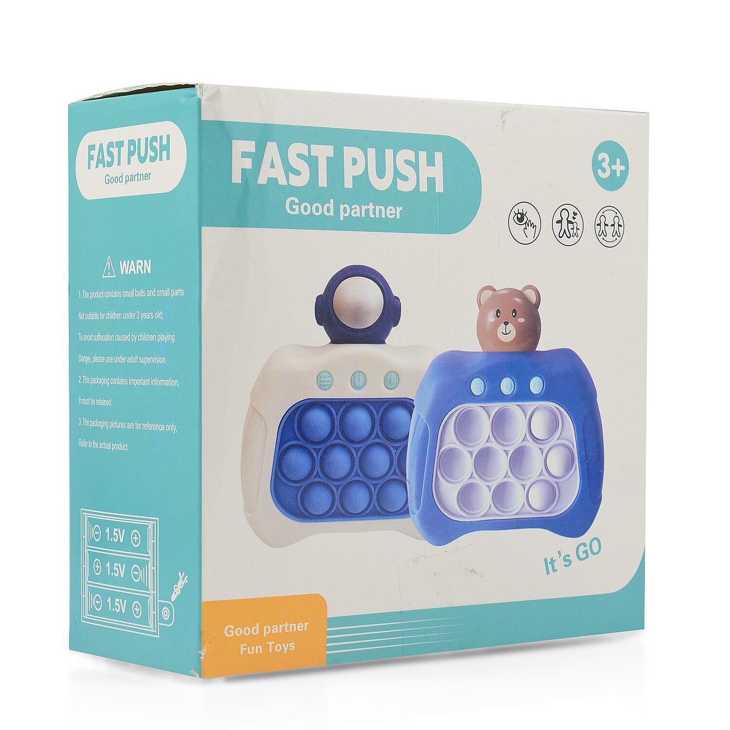 Fast Push Duck Pop It Game - AAA Battery (Battery Not Included)