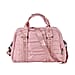  Water Repellent Pleated Travel Bag with Removable Shoulder Strap - Pink