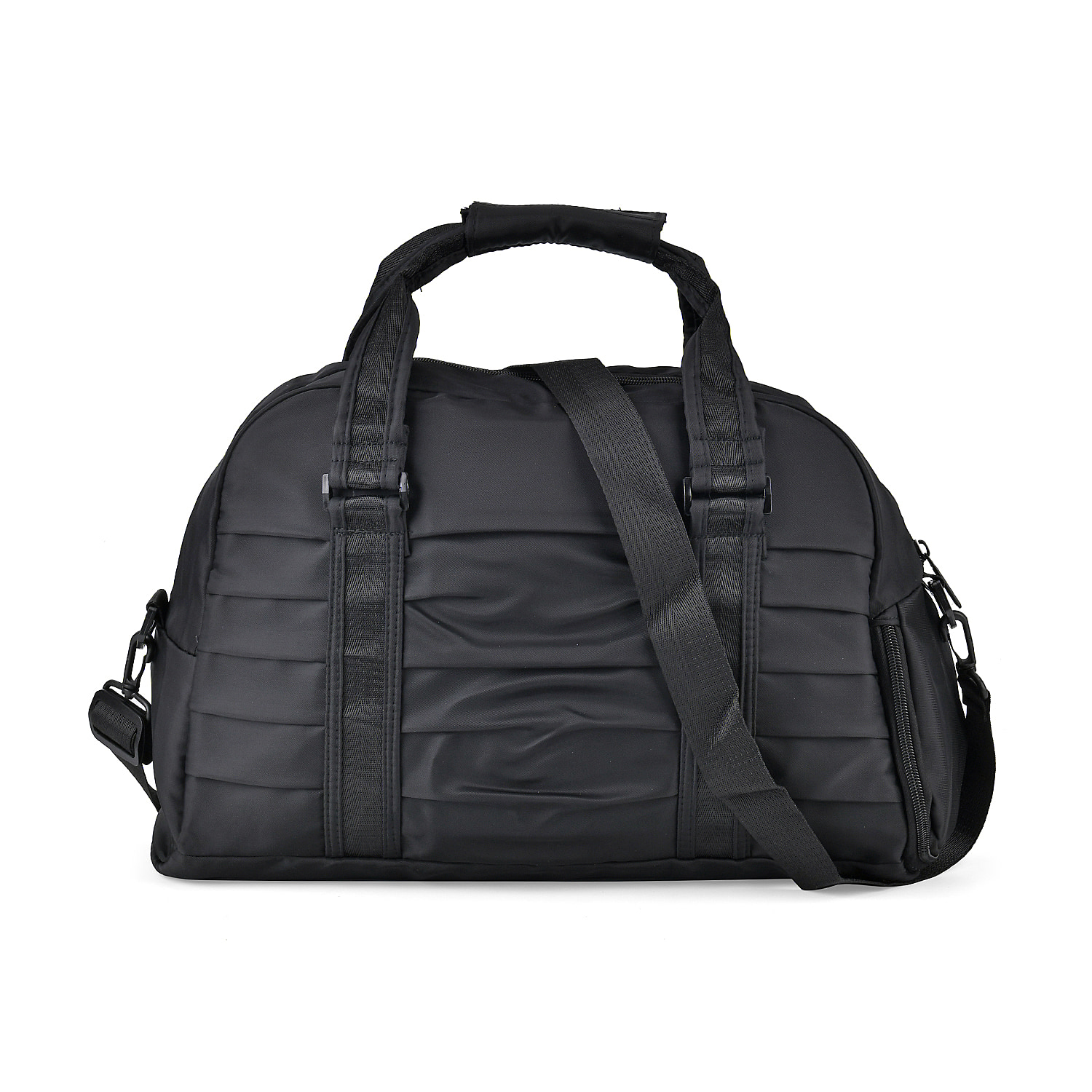 Polyester-Patterned-Travel-Bag-Size-41x16x27-cm-Black-Pink